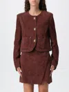 Elisabetta Franchi Jacket  Woman Color Brown In Brown