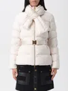 Elisabetta Franchi Tailored Minimalistic Jacket With Structured Shoulders In White