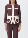 Elisabetta Franchi Jacket  Woman Color Wine In Brown