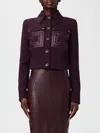 Elisabetta Franchi Jacket  Woman Color Wine In Brown