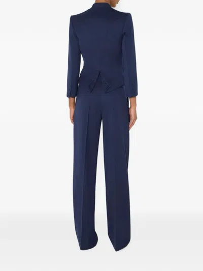 Elisabetta Franchi Jacket In Gabardine Fabric With Jewel Collar In Multi