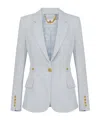 Elisabetta Franchi Single-breasted Cinched Blazer In Gray