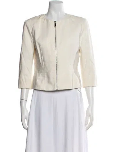 Pre-owned Elisabetta Franchi Jacket In Neutral