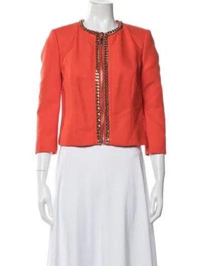 Pre-owned Elisabetta Franchi Jacket In Orange