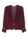 Elisabetta Franchi Georgette Blouse In Red