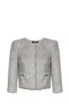 Elisabetta Franchi Jacket In Silver