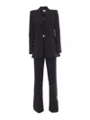 Elisabetta Franchi Double Layer Stretch Crepe Suit In Black