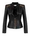 Elisabetta Franchi Jacket With Jewel Clasps In Black