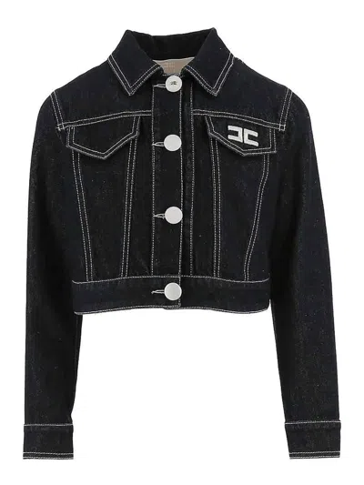 Elisabetta Franchi Kids' Jacket With Logo In Blue