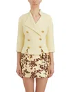 Elisabetta Franchi Tailored Double-breasted Blazer With Gold Buttons In Brown