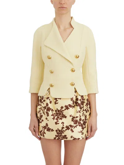 ELISABETTA FRANCHI ELISABETTA FRANCHI JACKET WITH LOGOED BUTTONS
