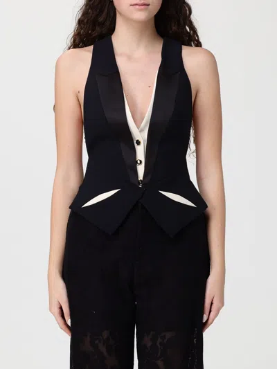 Elisabetta Franchi Cut-out Waistcoat In Black