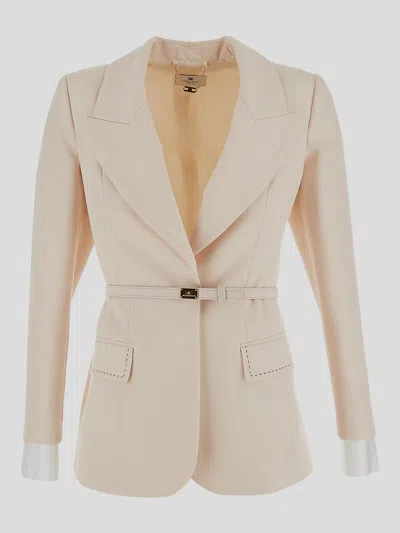Elisabetta Franchi Jackets In Neutral