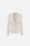 Elisabetta Franchi Double-breasted Blazer With Structured Shoulders