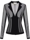 Elisabetta Franchi Collar Tailored Transparent Jacket