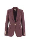 Elisabetta Franchi Padded-shoulders Blazer In Pink