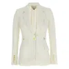 Elisabetta Franchi Single-breasted Blazer In White