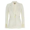 Elisabetta Franchi Single-breasted Blazer In White