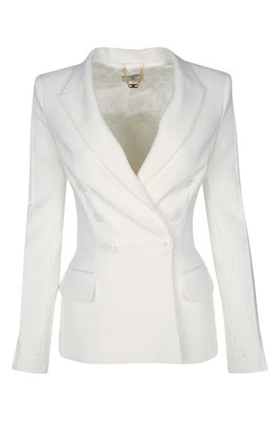 Elisabetta Franchi Jackets And Vests In White