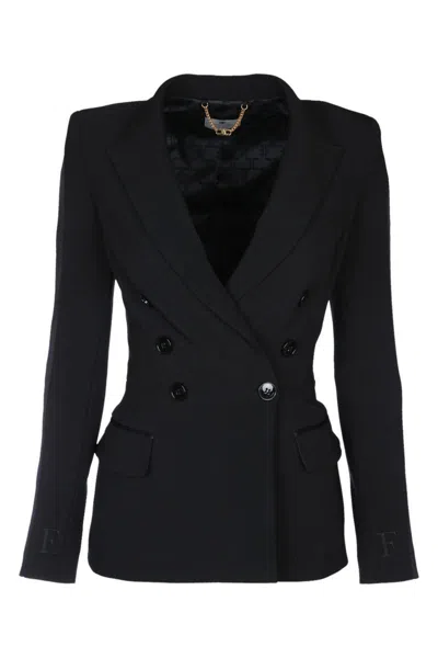 Elisabetta Franchi Jackets And Vests In Black