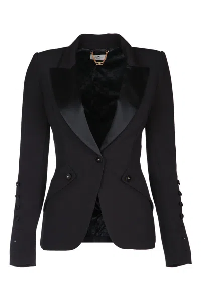 Elisabetta Franchi Jackets And Vests In Black
