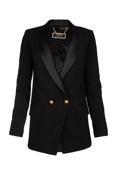 Elisabetta Franchi Jackets And Vests In Black