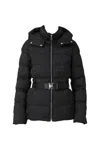 Elisabetta Franchi Designer Logo Print Eco-friendly Down Jacket In Black