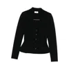 Elisabetta Franchi Button-fastening Fitted Jacket In Black