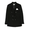 Elisabetta Franchi Cotton Gabardine Blazer With Breast Pocket In Black