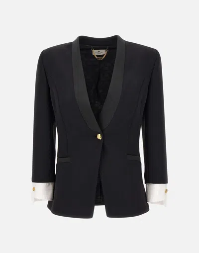 Elisabetta Franchi Jackets In Schwarz