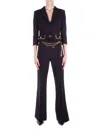 Elisabetta Franchi Chain-trim Cropped Jacket In Black