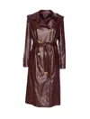 Elisabetta Franchi Double-breasted Coat With Epaulettes And Pockets In Multi