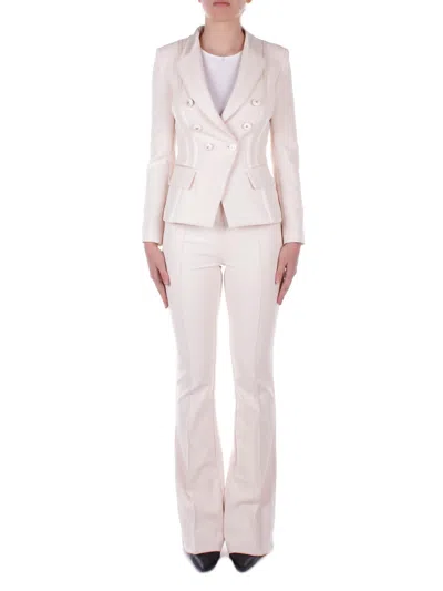 Elisabetta Franchi Jackets In Burro Bianco