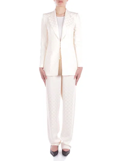 Elisabetta Franchi Jackets In Burro Bianco