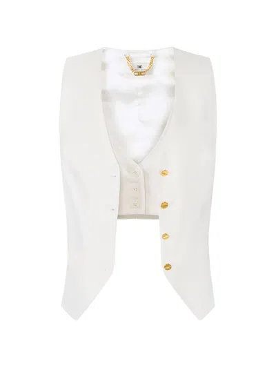 Elisabetta Franchi Jackets Chiari E Naturali In White