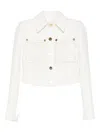 Elisabetta Franchi Tailored Blazer With Long Sleeves And Pockets In White