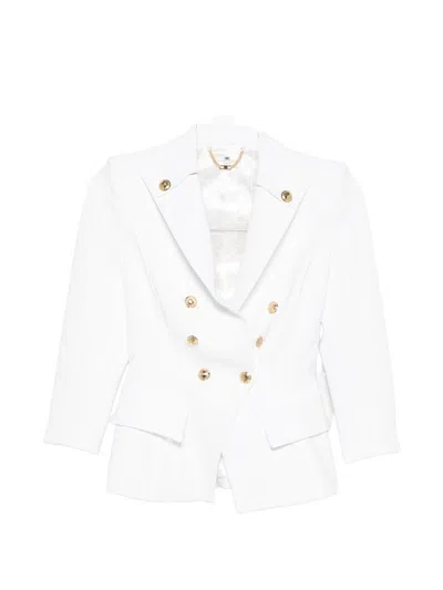 Elisabetta Franchi Jackets Ivory In White