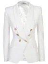 Elisabetta Franchi Peak-lapel Double-breasted Jacket In White