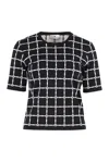 Elisabetta Franchi Patterned-jacquard T-shirt In Multi