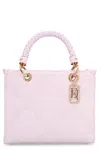 Elisabetta Franchi Jacquard Fabric Tote In Pink
