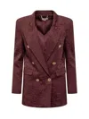 Elisabetta Franchi Lettering Jacquard Crepe Jacket