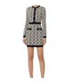 Elisabetta Franchi Chic Viscose Dress With Embellished Buttons In Multicolor