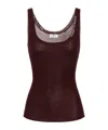 Elisabetta Franchi Jacquard Logo Knitted Top In Brown