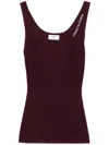 Elisabetta Franchi Jacquard Logo Knitted Top In Red