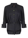 Elisabetta Franchi Jacquard-pattern Cotton Shirt In Multi