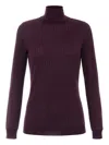 Elisabetta Franchi Jacquard Roll-neck Jumper In Purple
