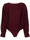 Elisabetta Franchi Jacquard Satin Bodysuit