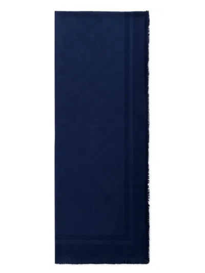 Elisabetta Franchi Jacquard Scarf In Blue