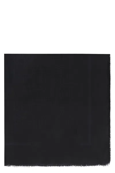 Elisabetta Franchi Jacquard Scarf In Black