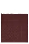 Elisabetta Franchi Jacquard Scarf In Burgundy
